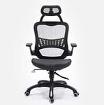 ZJZ Office Chair PU Leather Desk Gaming Chair, Ergonomically Adjustable Racing Chair, Tasks Swivel Executive Computer Chair Durable and Stable