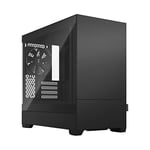 Fractal Design Pop Mini Silent Black - Tempered Glass Clear Tint - Bitumen panel and sound-dampening foam – TG side panel - Three 120 mm Aspect 12 fans included – mATX Silent PC Case