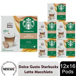 Nescafe Dolce Gusto Starbucks Coffee Pods 16x Boxes / 192 Caps Latte Macchiato