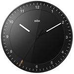 Braun Wall Clock, Black, 33x33x4.5 cm
