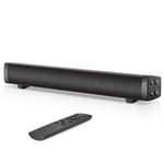 PC Soundbar, Wired and Wireless Computer Speaker Home Theater Stereo Sound Bar for PC, Desktop, Laptop, Tablet, Smartphone [RCA, AUX], Black