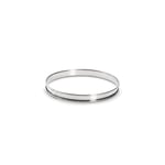 De Buyer - Cercle à tarte rond en inox à bord roulé - 18 x 2 cm - Surface Lisse, Démoulage Facile, Pour des Résultats Sans Défaut et Délicieux, Argent