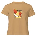 Pokemon Fennekin Women's Cropped T-Shirt - Tan - XL