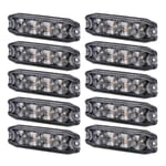Varningsljus / Blixtljus Purelux Strobe Ultra Slim - 12/24V / 8W / 96 mm, 10 st