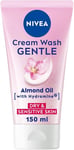 NIVEA Gentle Face Cream Wash Face Cleanser with Almond Oil and Hydramine 150 ml