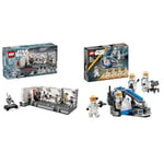 LEGO Star Wars Boarding the Tantive IV Set, A New Hope Buildable Toy & Star Wars 332nd Ahsoka's Clone Trooper Battle Pack, The Clone Wars Building Toy Set with Stud-Shooting Speeder