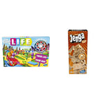 Hasbro Gaming The Game of Life Game, Family Board Game for 2 to 4 Players, for Kids Ages 8+ & Hasbro Jenga Classic, children's game that promotes the speed of reaction, from 6 years