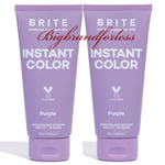 BRITE Instant Colour Semi-Permanent Hair Dye - Purple 100ml -2 pack