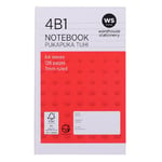 WS Notebook 4B1 7mm Ruled 64 Leaf Red Red Mid