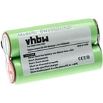 vhbw Batterie remplacement pour Panasonic WER150L2507 pour rasoir tondeuse électrique (2500mAh, 2,4V, NiMH)