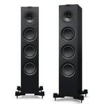 KEF Floor Standing Speaker. Two and Half-Bass Reflex. Uni-Q Array: 1 x 5.15 Uni-Q, 1 x 1 HF, 1x5.25 LF & 2 x 5.25 ABR Drivers. Colour Black. SOLD AS PAIR. Speaker Grills not included.