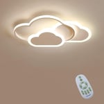 JDMYL 42W LED Ceiling Light, Creative Cloud Ceiling Lamp, Dimmable Remote Control 3000K~6000K, 6cm Ultra-thin White Cloud Ceiling Light, For Children's Room Bedroom And Living Room