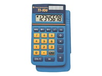 Texas Instruments TI-106 - Calculatrice de poche - 8 chiffres - panneau solaire, pile