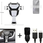 Car holder air vent mount for Motorola Edge 30 Neo + CHARGER Smartphone
