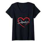 Womens Jovan I Heart Jovan I Love Jovan Personalized V-Neck T-Shirt