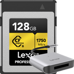 LEXAR CFexpress Pro Gold R1750/W1500 128GB - inkl kortleser