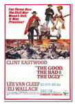 The Good The Bad The Ugly A3 Unframed Italian Epic Spaghetti Western Film Advert Poster Clint Eastwood Vintage Stars Photo Picture