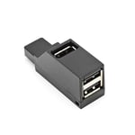 USB-hub Mini 3 portar (1 st USB 3.0) Svart