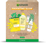 Garnier Radiating Glow Set, Vit C Serum, Face Mask, Cleansing Water & Eye Cream