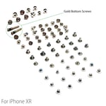 Complete Full All Screw Set Replacement for iPhone XR & Gold Bottom Screws
