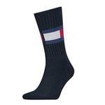 Tommy Hilfiger - Classic Mens Socks - Jeans Flag - Sneaker Socks - Men's Accessories - Tommy Hilfiger Mens Socks - Signature Logo - Black - 6-8