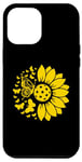 Coque pour iPhone 12 Pro Max Pickleball jaune tournesol et papillons
