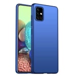MISKQ case Compatible with Samsung Galaxy A51 5G,All-inclusive hard shell heat dissipation anti-fingerprint anti-slip anti-fall mobile phone case(blue)