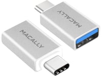 Connectique Câble & adaptateur USB / FireWire Macally UCUAF2 - Pack de 2 adaptateurs USB-C vers USB-A