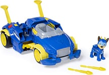 Paw Patrol, Mighty Pups Super Paws, Voiture de Police Powered Up Transformable de Chase Multicolore