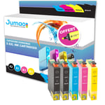 5 cartouches jet d'encre Jumao 16XL compatibles pour Epson WorkForce WF 2630WF +Fluo offert
