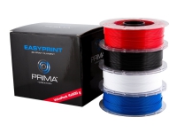 PrimaCreator EasyPrint PLA Value Pack Standard - 4-pack - 500 g - svart, hvit, blå, rød - 2 kg - PLA-filament (3D)