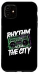 Coque pour iPhone 11 Rythme de la ville - Vintage Ghettoblaster Boombox Lover