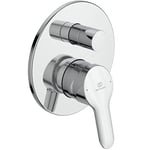 Ideal Standard - Alpha, Mitigeur monocommande pour baignoire ou douche encastré, Deux voies, Parties extérieures, Chrome