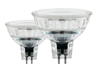 Eglo - Led-Spotlight - Form: Mr16 - Gu5.3 - 5.2 W (Motsvarande 50 W) - Klass F - Varmt Vitt Ljus - 2700 K (Paket Om 2)