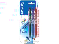 Pilot FriXion Ball Clicker Penna raderbar, 0,7 mm, 3-pack