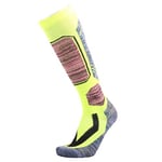 OR8 Wellness Compression Calf Sports Socks Pair Men's & Women's Shin Splints Running Support Cycling Guard Sleeves Boost Stamina Circulation & Recovery (Neon/Grey, M 35-39)