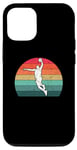 Coque pour iPhone 12/12 Pro Vintage Basketball Dunk Retro Sunset Colorful Dunking Bball