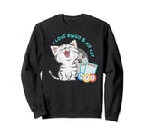 I Love Bingo And My Cat Bingo Player Group Matching Women Sweatshirt