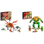 LEGO 71762 Ninjago L’Évolution Dragon De Feu De Kai & 71757 Ninjago Le Robot Ninja de Lloyd, Jouet pour Enfant dès 4 Ans avec Figurine Serpent, Set de Construction