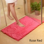 40*60cm Bath Mat Bathroom Carpet Doormat Rose Red