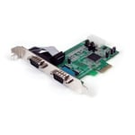 StarTech.com Native PCI express RS232 seriell-kortadapter med 2 portar och 16550 UART PEX2S553