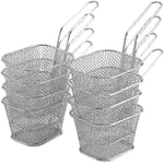 2024, 8 st Fritös Korgar, Rostfritt Stål Fritös Korgar Mini Matvisningskorg För Frittering Pommes Frites, Kyckling, Liten Fritös Korg