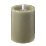 Edelweiss - LED blockljus 7,5x10 cm green leaf