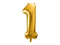 Partydeco Fb1m-1-019, Leksaksballong, Folie, Guld, Monokromatiskt, Universal, Universal