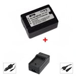 Chargeur + Batterie VW-VBK180 pour Panasonic SDR-H85, H95, H100, H101, S45, S50, S70