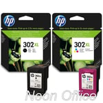 HP 302XL Black & Colour Ink Cartridge For OfficeJet 3834 4650 4651 4652 4654