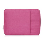 ZYDP For Macbook 11 12 13 15 Inch, Nylon Laptop Bag Sleeve Pouch For Apple Mac Book Air Pro Retina 13.3 15.4 Touch Bar (Color : Rose red, Size : For Macbook 11 inch)