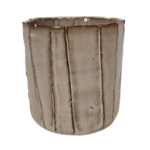 Västanvinden Kruka ojämn kant beige/brun H16 cm