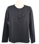 JOHN GALLIANO Mens Long Sleeve Lounge T-shirt Top, Black, size SMALL
