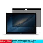 AIBOULLY magnétique filtre de confidentialité écrans film de protection pour nouveau Macbook pro 13 pouces pour Apple ordinateur portable numéro de modèle A 1706/A1708